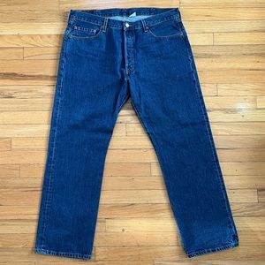 VTG Y2K Levi’s 501 Blue Wash Button Fly Batwing Cotton 90s Classic Western